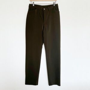 BOGNER Pants Stretch High Waist Straight brown green golf sz 10